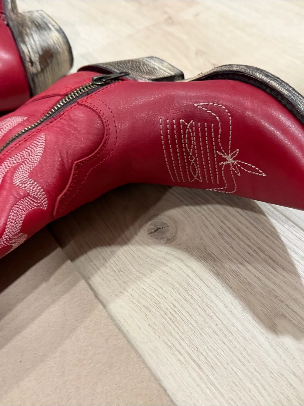 Liberty Black Over the knee Red boots
